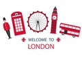 London city travel holiday background. Modern city skyline